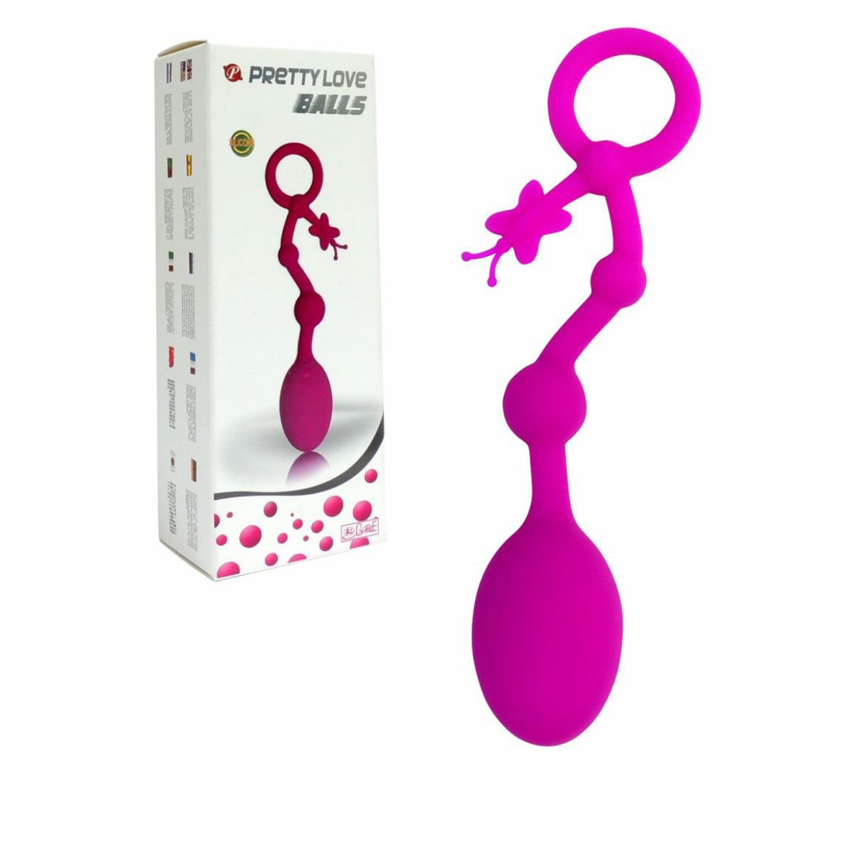 Plug Anal Esferas Pretty Love Balls 5417 Magenta Único Atacado Star Sex Shop Lingerie e