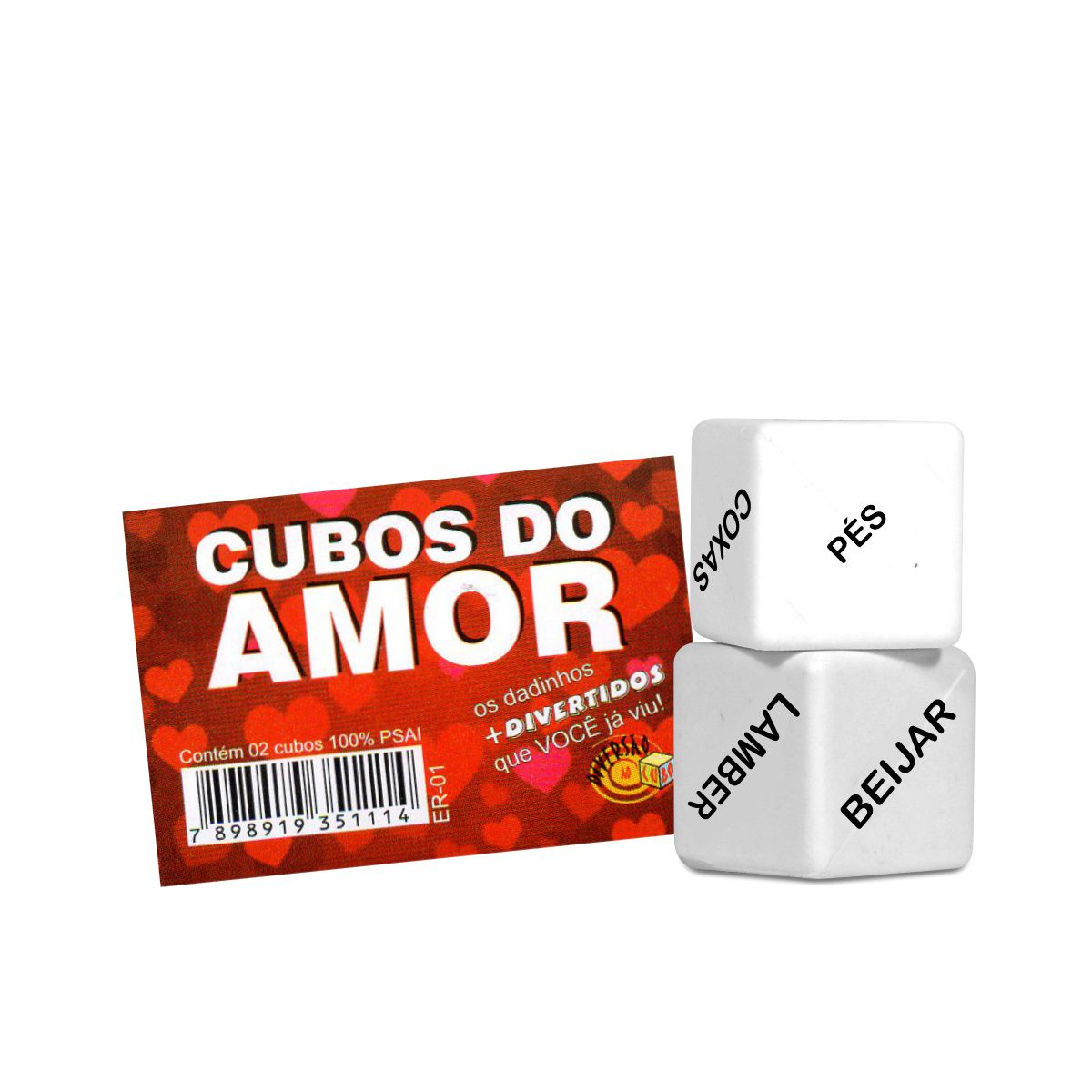 Dado Duplo Caixinha DC ST267 Cubo do Amor Trad Único Sex Shop