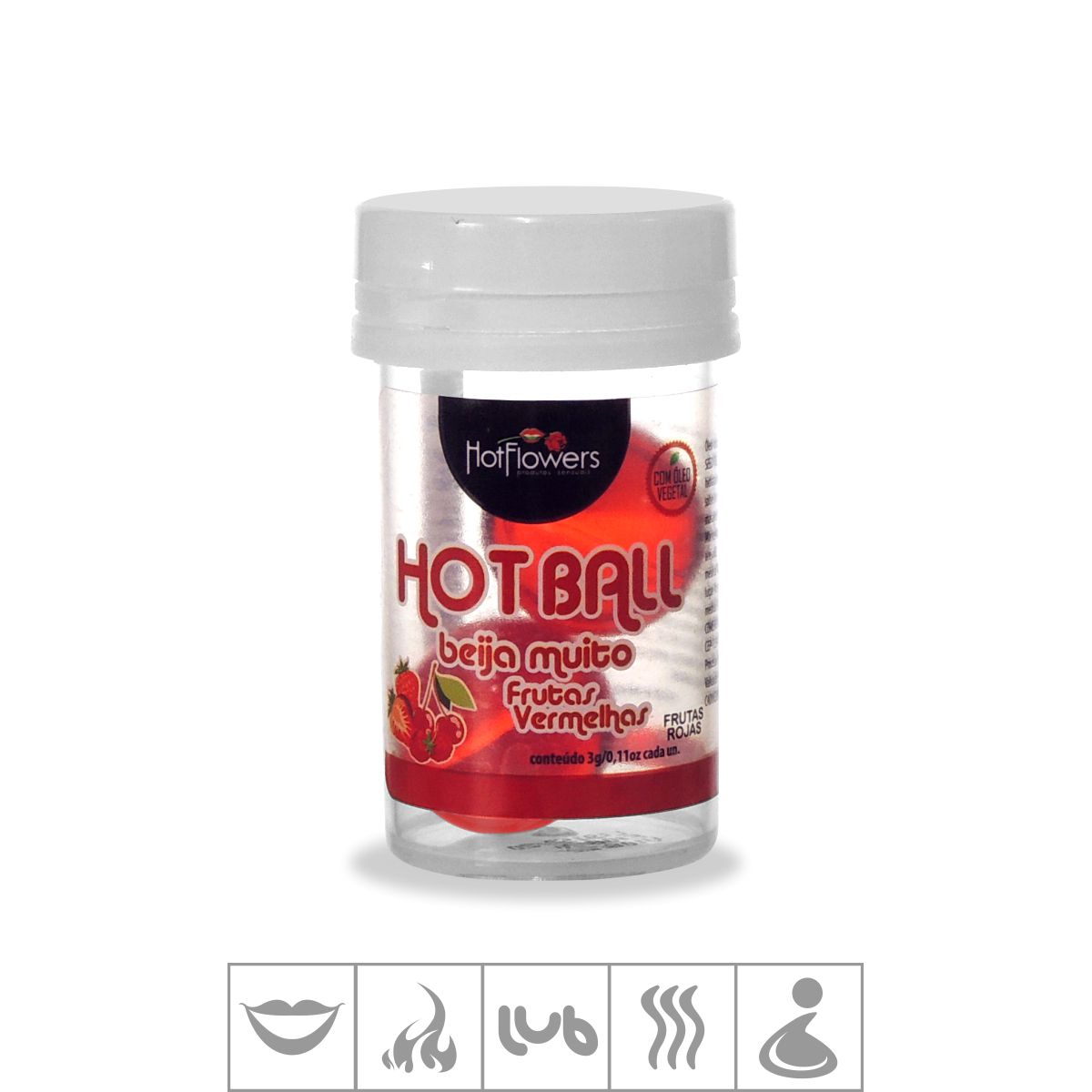 Bolinha Beijável Hot Ball un ST Frutas Vermelhas Único Atacado Star Sex Shop