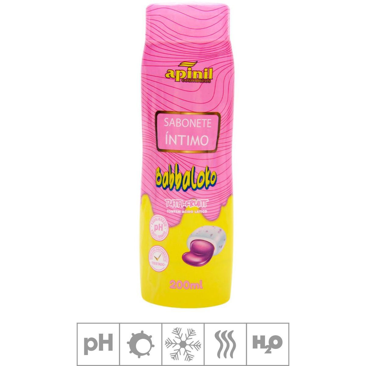 Sabonete Feminino Íntimo Babbaloko Apinil 200ml ST876 Tutti Frutti Atacado Star Sex Shop