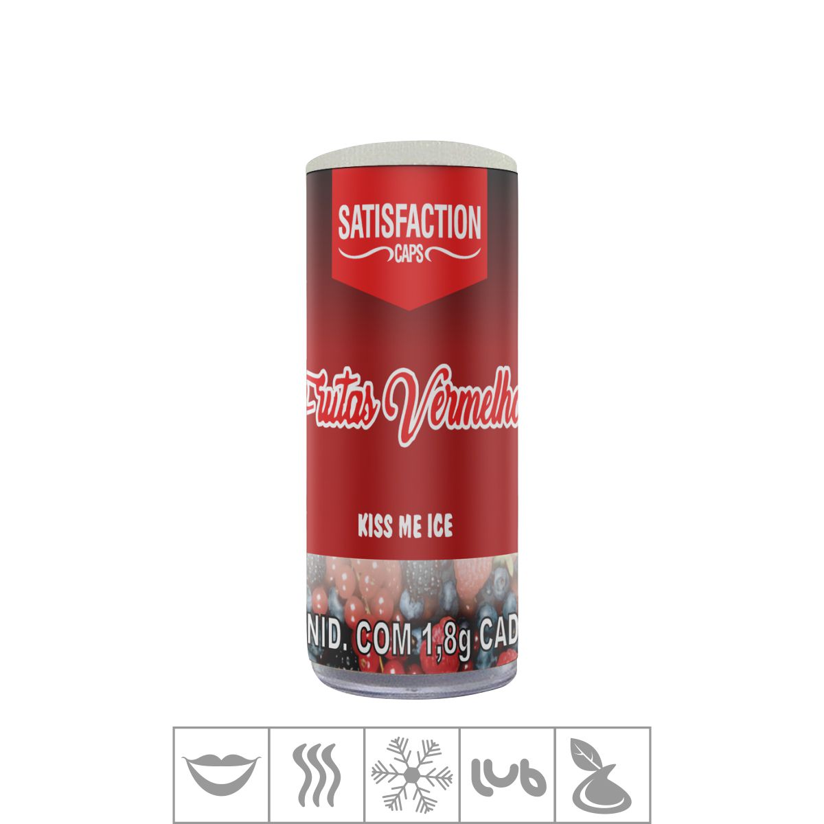 Bolinha Beijável Kiss Me Ice Satisfaction Caps 3un ST728 Frutas Vermelhas Atacado Star Sex