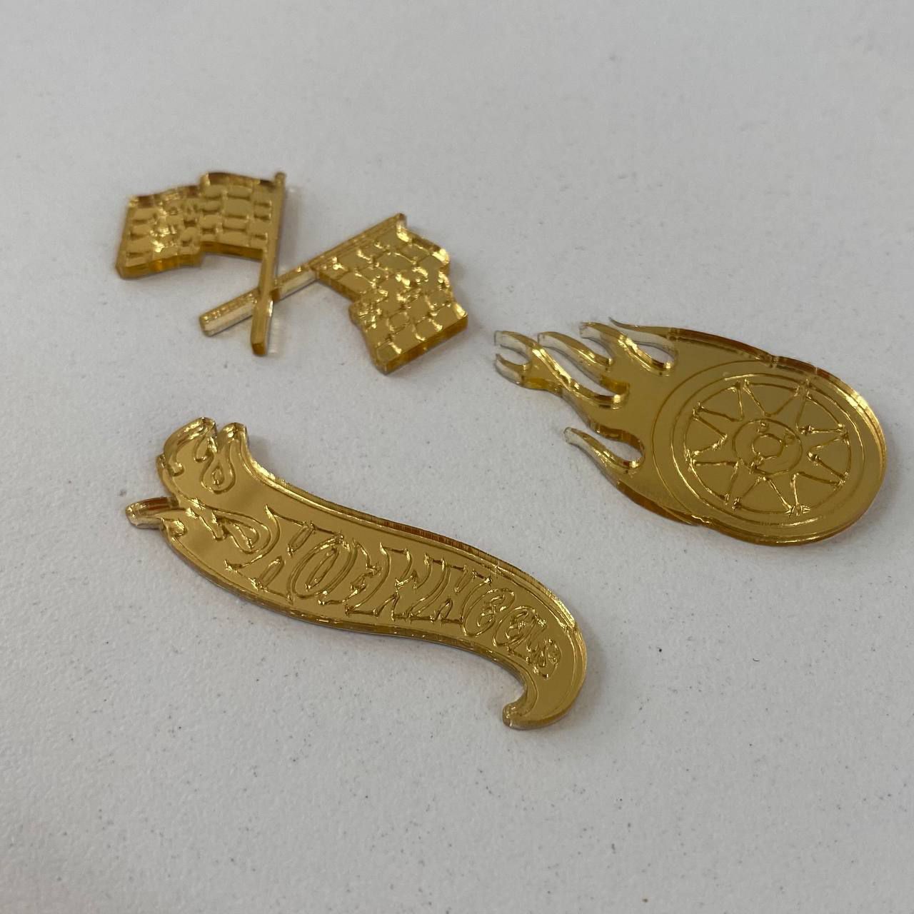 Aplique Espelhado 4cm Hot Wheels Pacote 10 Unidades CHAMMA FESTA