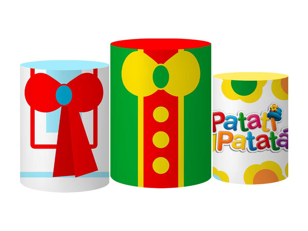 Trio Capas Cilindros Tema Parque Patati Patata Veste Fácil C Elástico