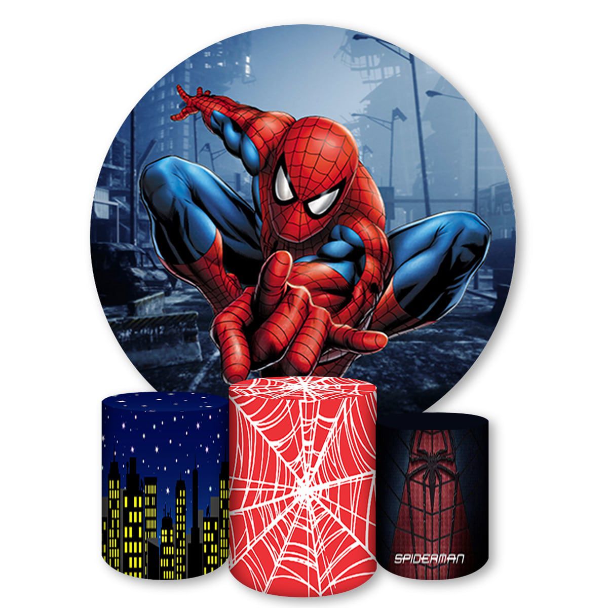 Painel Capas De Cilindro Estampa Homem Aranha Peter Painel Festivo