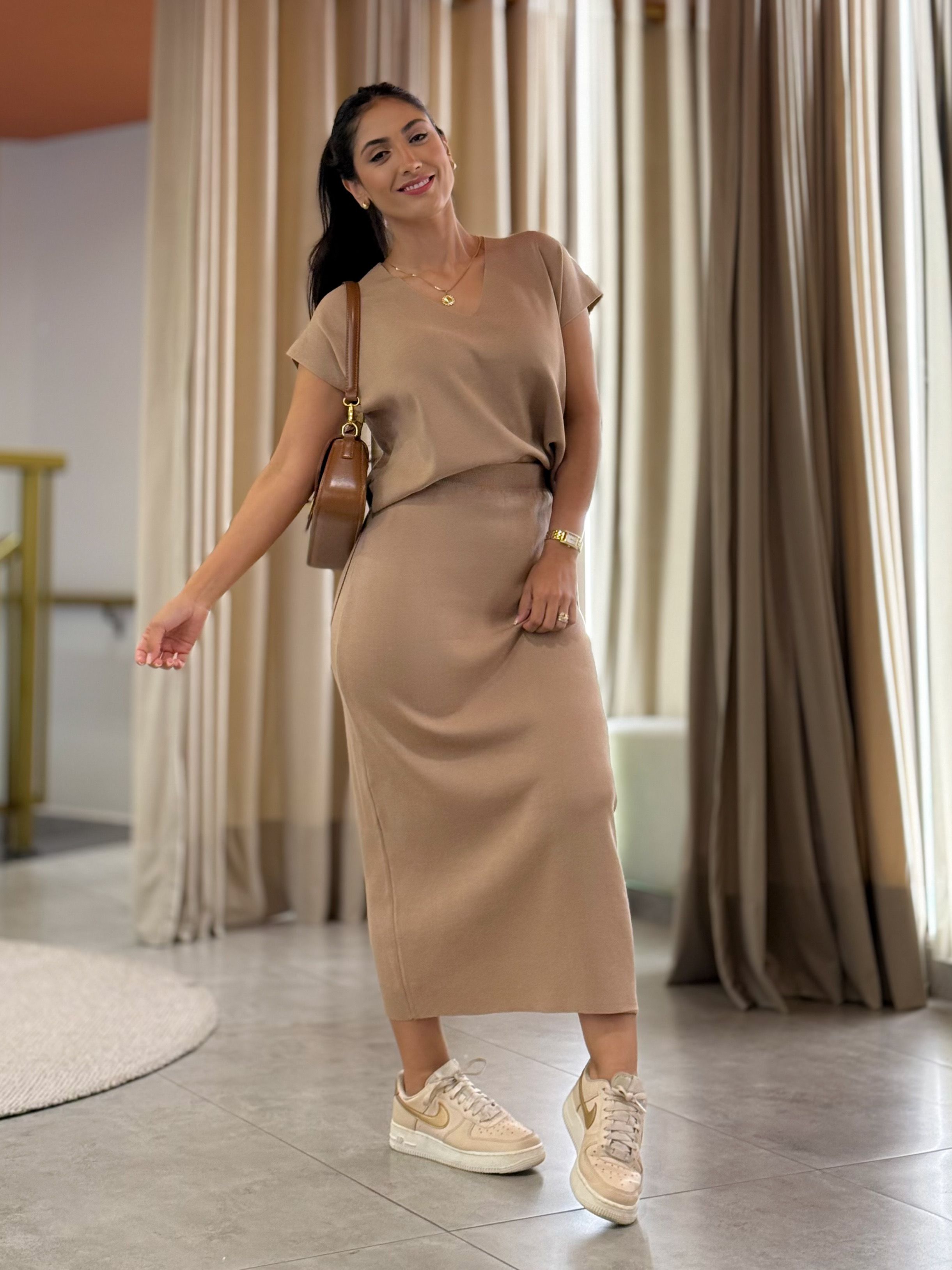 Conjunto Pietra Nude Por Katia Vilar Moda Clássica