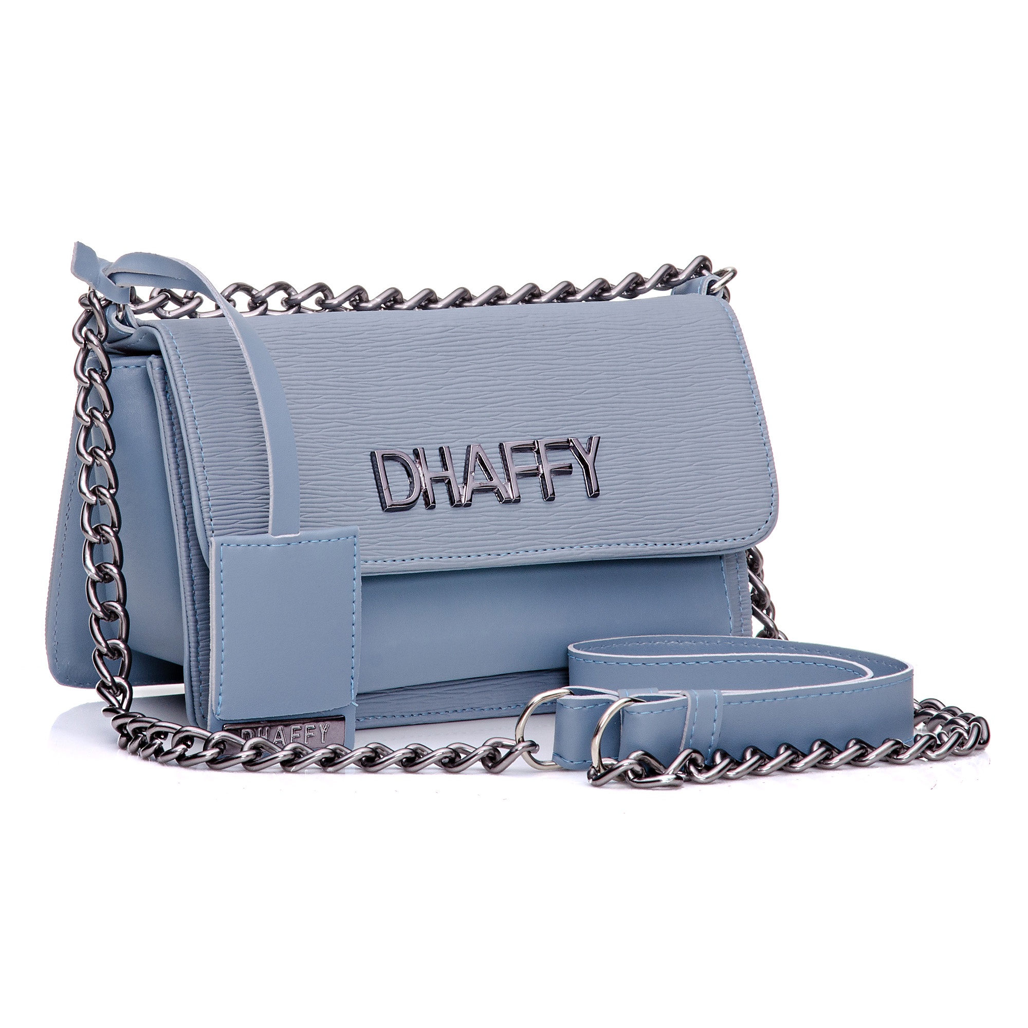 Bolsa Feminina Azul Al A De Corrente Dhaffy Dhaffy