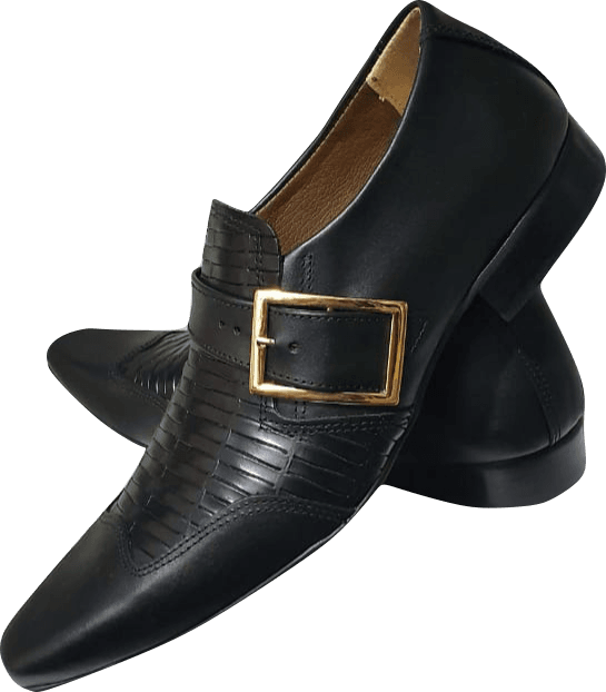 Sapato Masculino Em Couro Italian Collection All In Black Preto