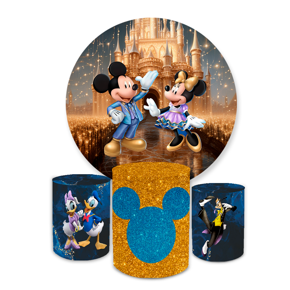 Kit Capa Painel Trio Cilindros Mickey E Minnie Loja Bibi Pain Is