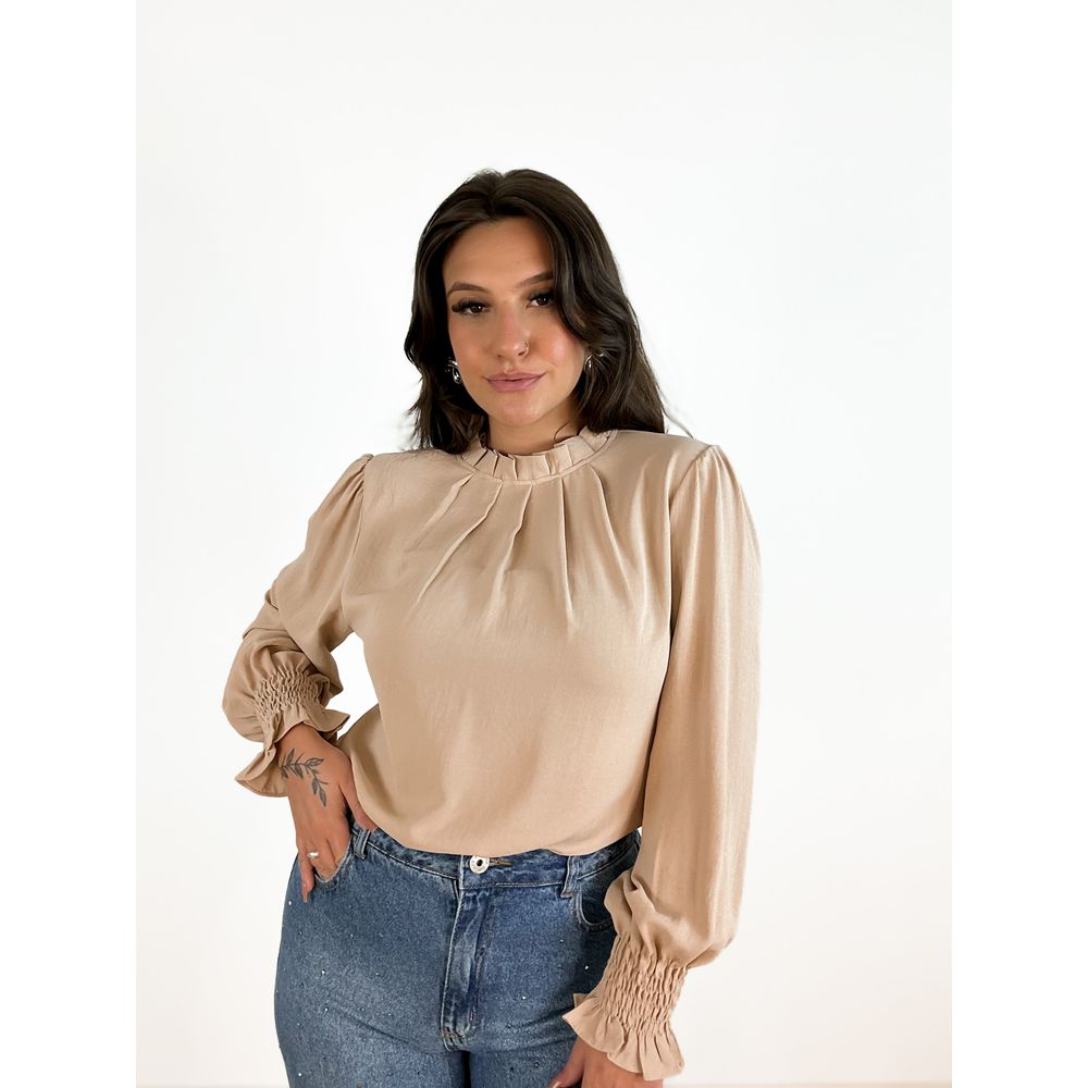 Blusa Karla Nude Carolla Ferraro