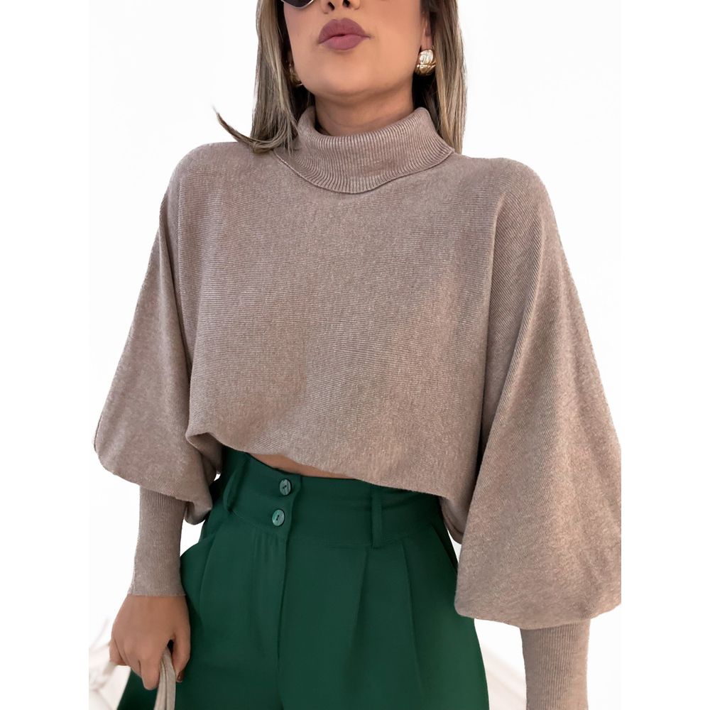 Cropped Liliane Tricot Nude CAROLLA FERRARO