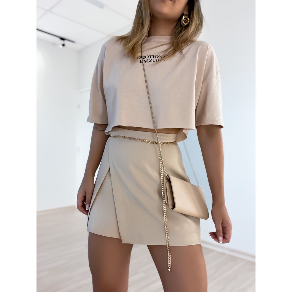 Short Saia Bel Nude Carolla Ferraro