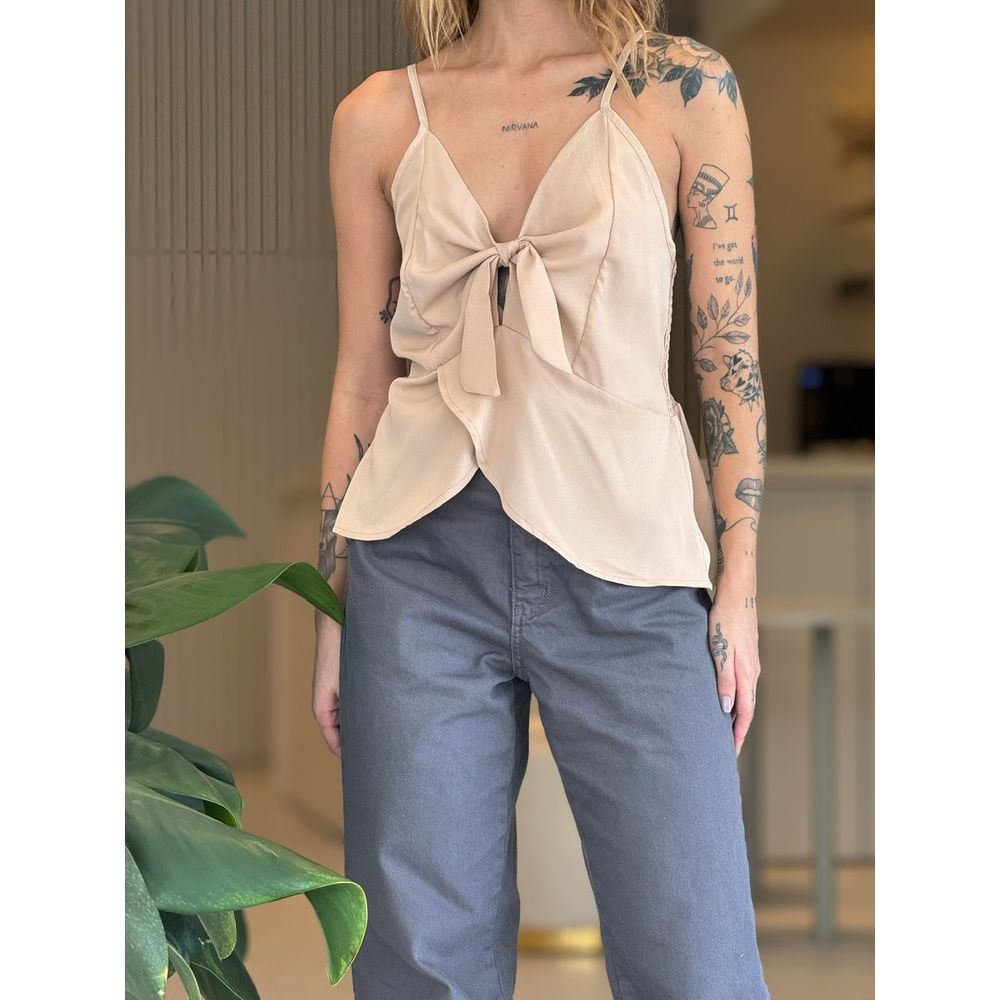 Blusa Peplum Nude Carolla Ferraro