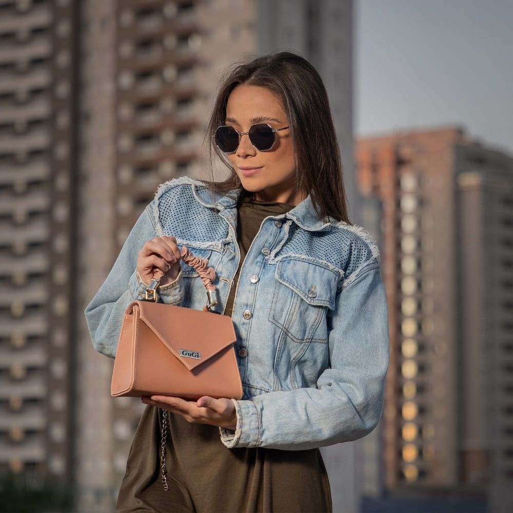 Bolsa Feminina Al A Transversal Nude B Gg Gugi