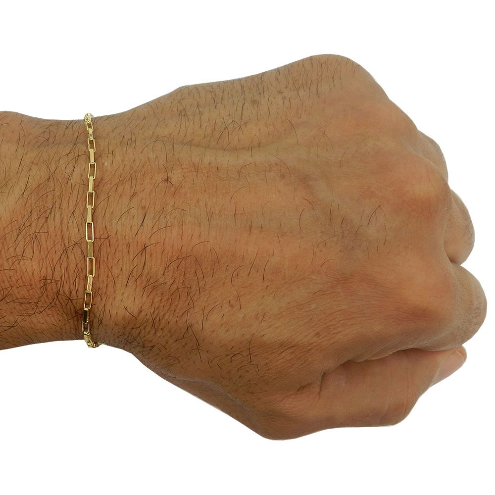 Pulseira em Ouro 18k Masculina Cartier Maciça RDJ Joias