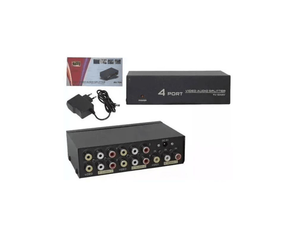 Divisor Splitter RCA A V 1 Entrada x 4 Saídas COPEL ELETRONICA