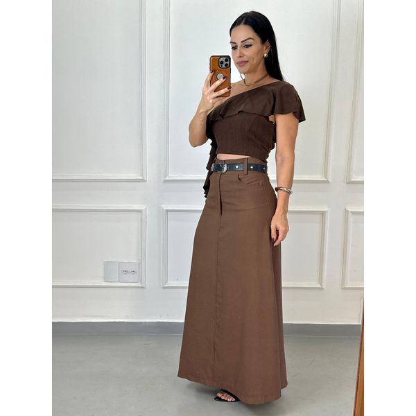 Vestido Alfaiataria Risca De Giz Genebra Nude Arpaia