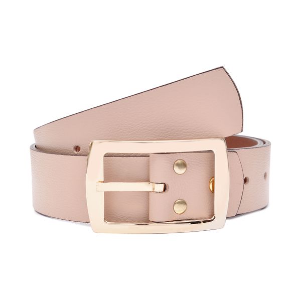 Cinto Feminino Casual Nude Em Couro Difranca Difranca Atacado