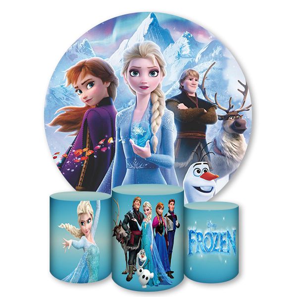 Painel Capas De Cilindro Estampa Frozen Princesa Elsa Painel Festivo