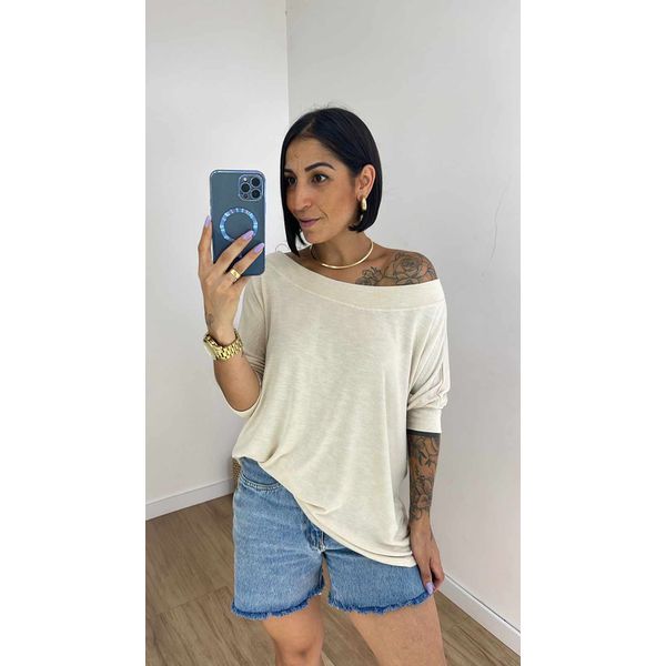 Blusa Luana Nude Claro Purorosa