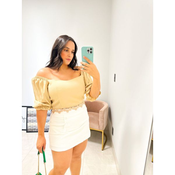Cropped Mimosa Nude Rebeca Azevedo