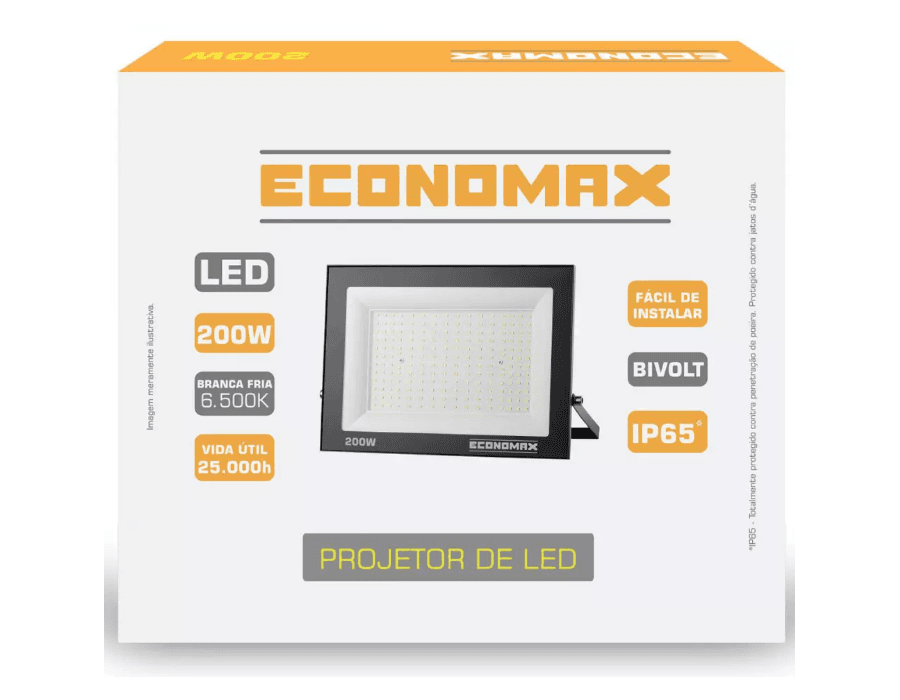 Refletor Led Slim Smd W X Bivolt K Ip Pt Economax