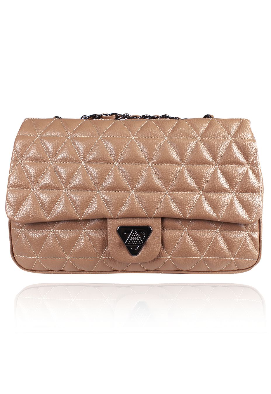 Bolsa Tiracolo Couro Nude Matelasse Nina CAMPEZZO