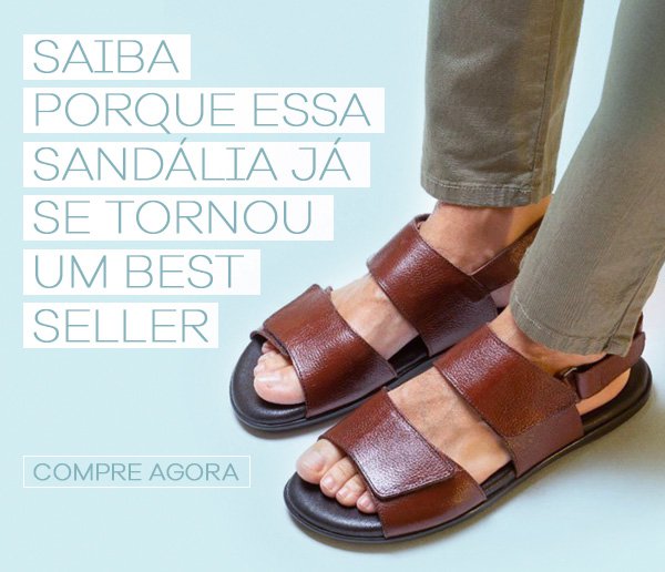 Sandália Masculina em Couro Floater Preto Savelli SAVELLI CALÇADOS