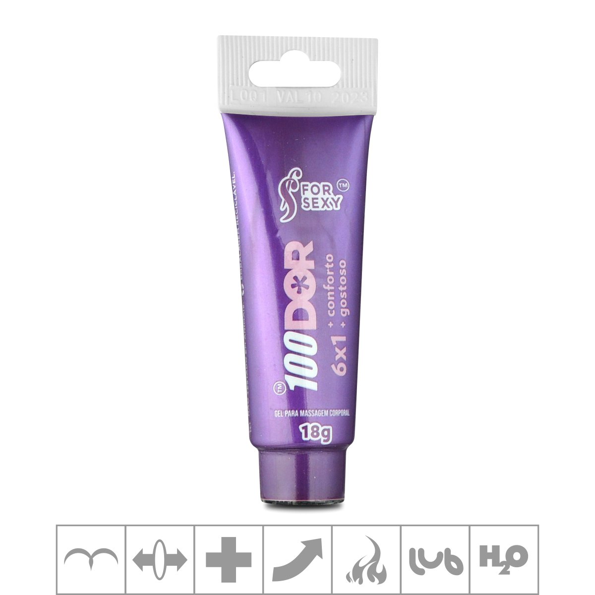 Gel Para Sexo Anal 100 Dor 6x1 Bisnaga 18g (17600) - Padrão