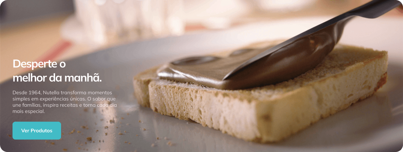 Banner principal Nutella Food Service - versão desktop