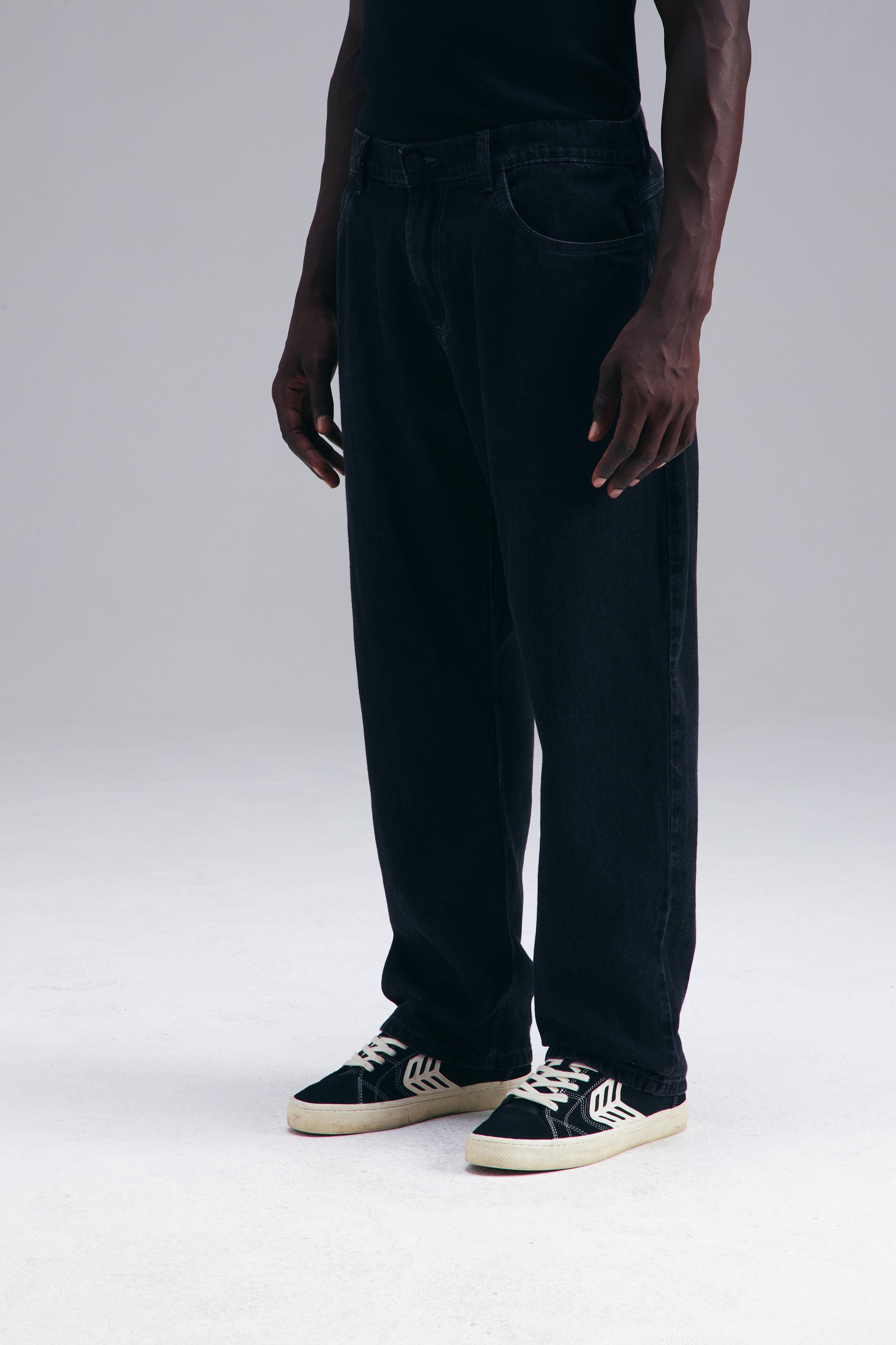 Calça Plano C Baggy Jeans Pants Washed Black | DREAMS SKATESHOP