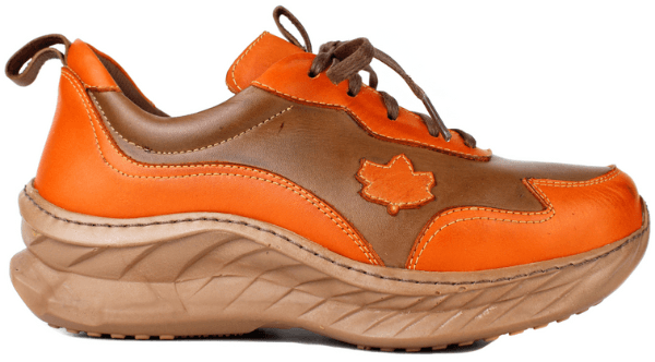 タン濃30、キャメル20 Tênis Feminino em Couro Legítimo com Palmilha em Gel - Castanho