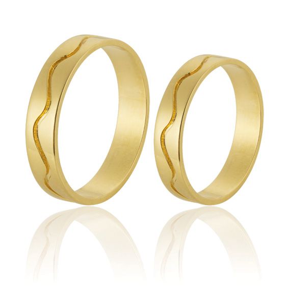 Alianças De Casamento Em Ouro 18k - FA-699