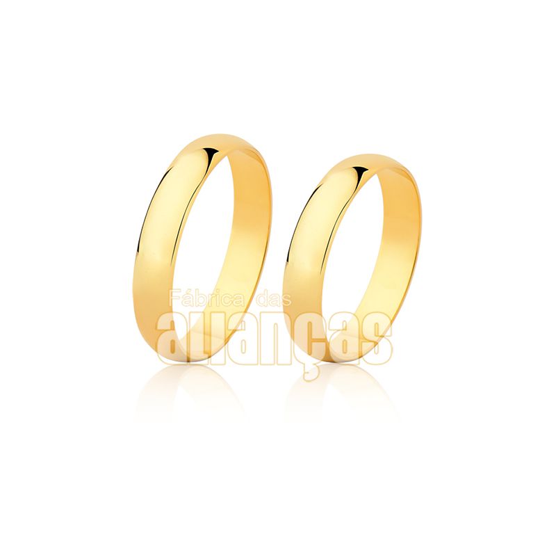 Alianças de Casamento Albânia Linha Classic Ouro 8 mm Polida Meia-cana -  Alianças Forever