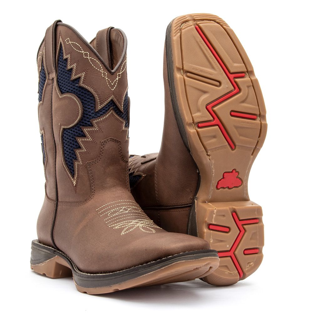 Bota Masculina Cano Alto Country em Couro Xucrão Boots Botas e