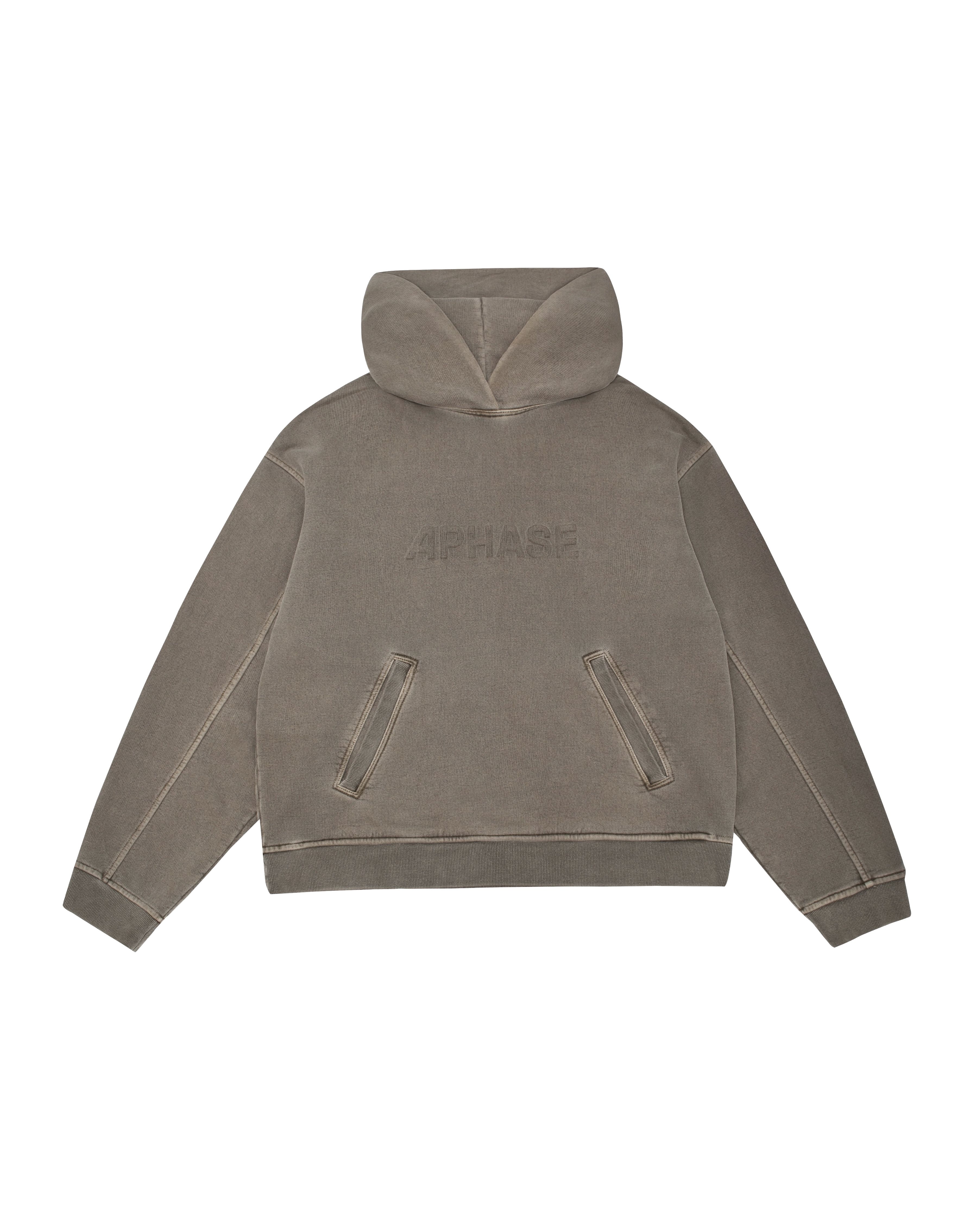 EMBOSSING HOODIE PEANUT APHASE