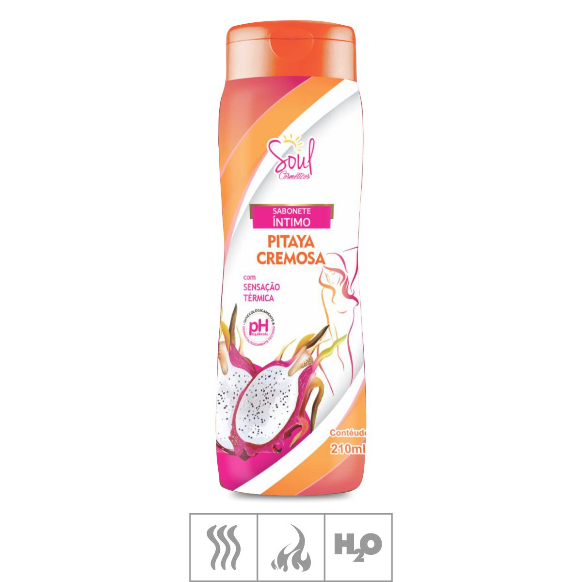 Sabonete Íntimo Feminino Térmico Soul Cosm210ml St659 Pitaya Cremosa ♥ Sex Shop Atacado 