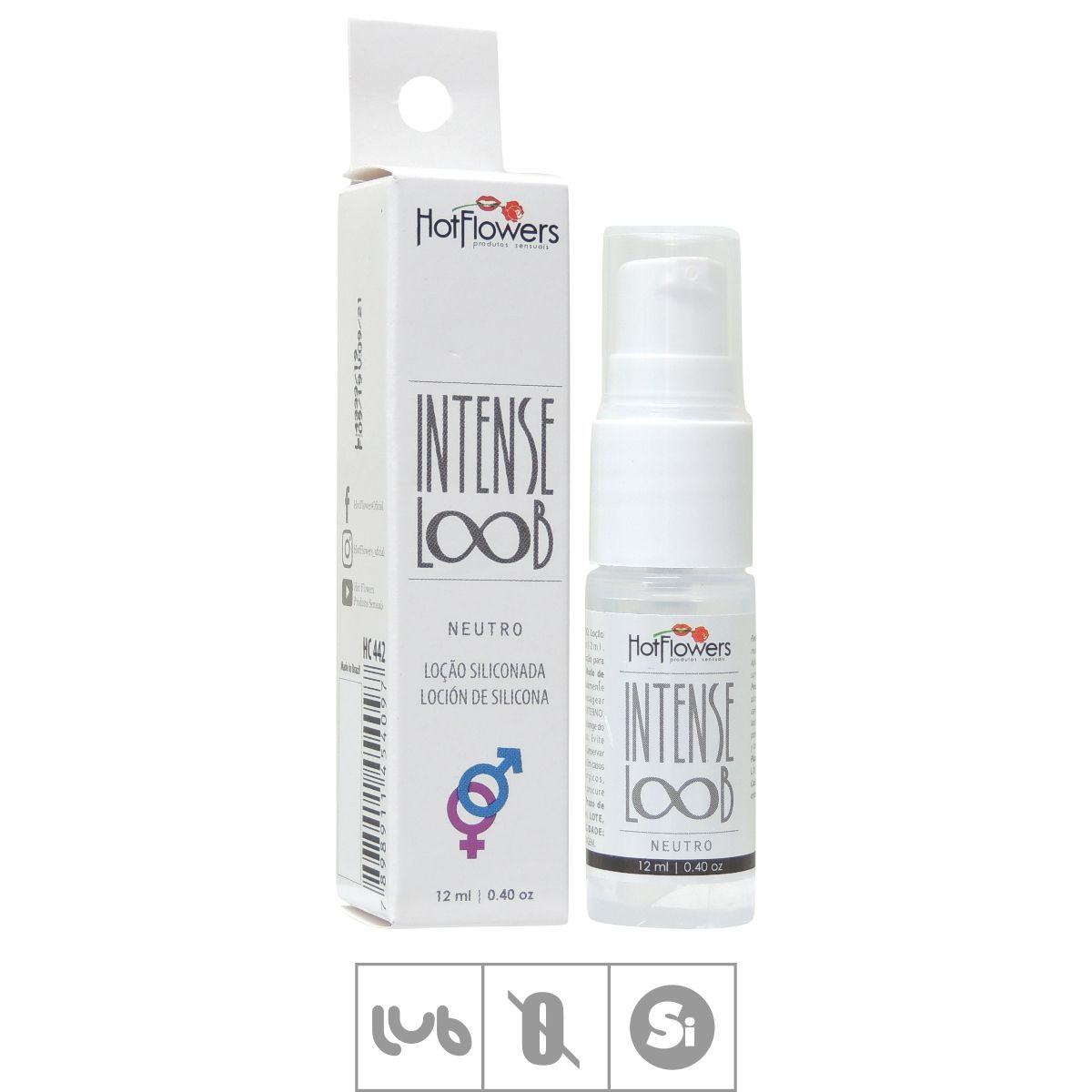 Lubrificante Intense Loob 12ml Hc442 Neutro Único ♥ Sex Shop Atacado Star Produtos Eróticos E 4206