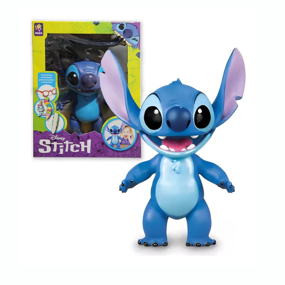 Boneco Gigante Stitch Vinil 40cm Articulado Mimo Toys BAIUCA