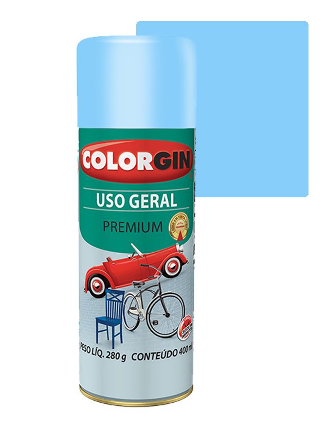 COLORGIN SPRAY USO GERAL AZUL CÉU 400ML | Baratão das Tintas
