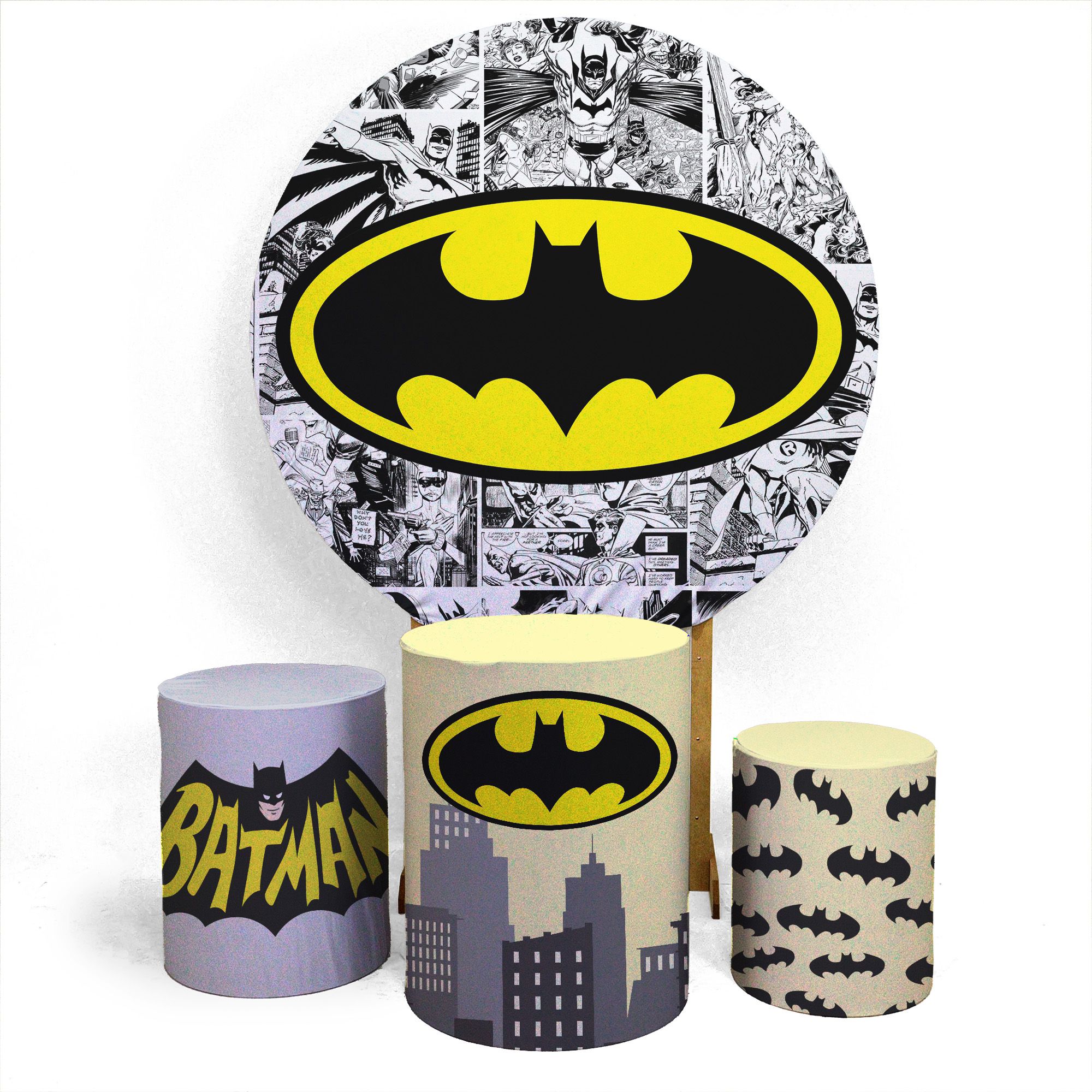 Kit Decoração de Festa Batman Completo Painel Grande