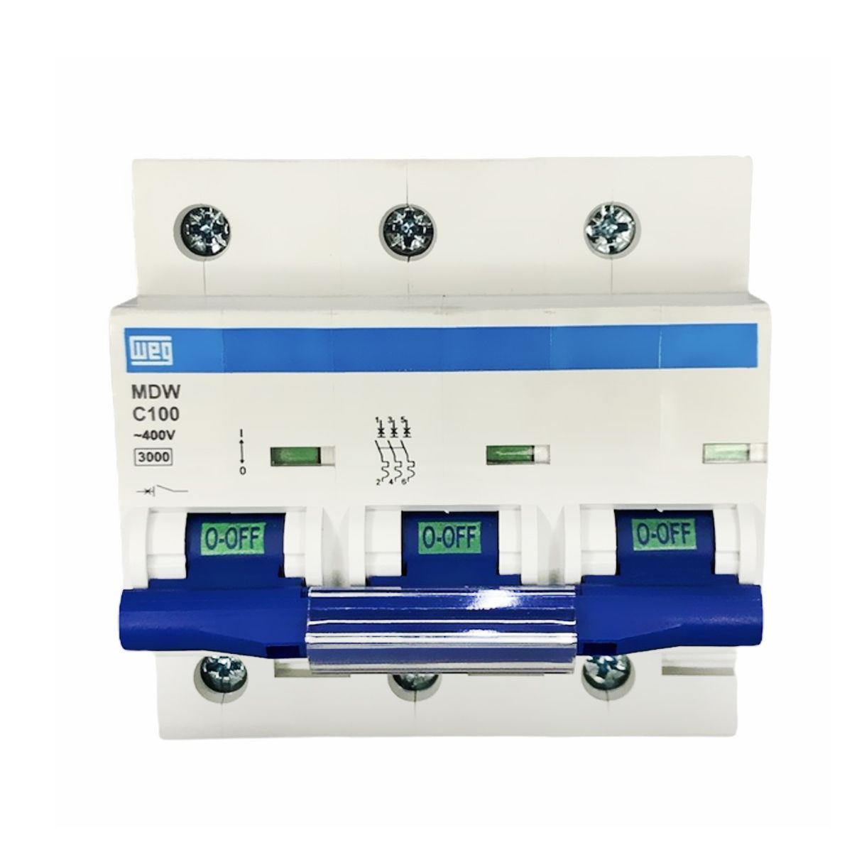 Mini Disjuntor Weg 100A Tripolar Din C MDW-C100-3 | Broketto Materiais ...