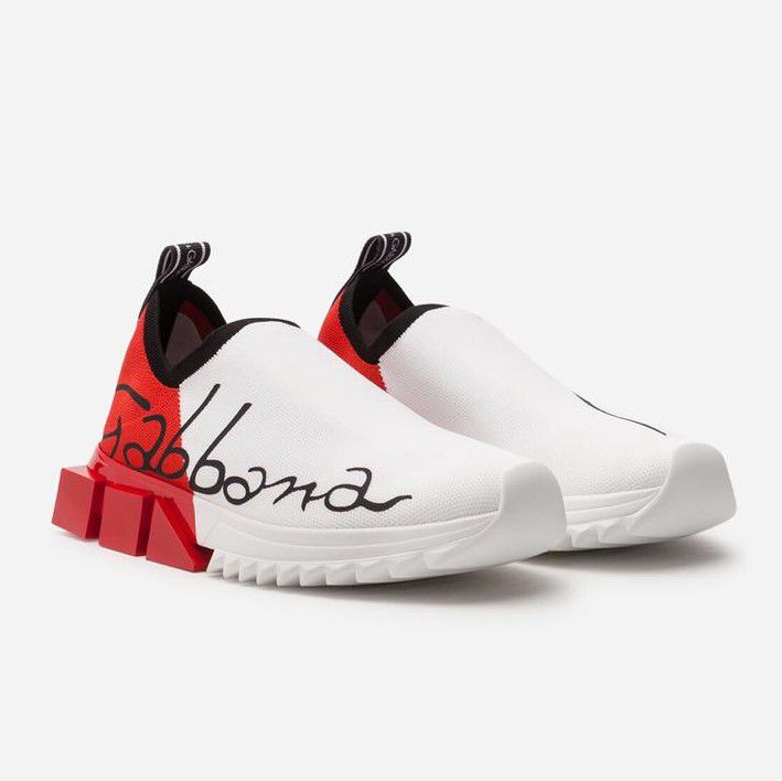 Tenis Dolce Gabbana Branco Vermelho DROPA AQUI