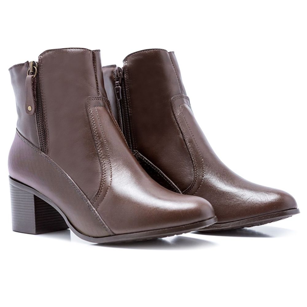 Botas cano curto couro legitimo outlet