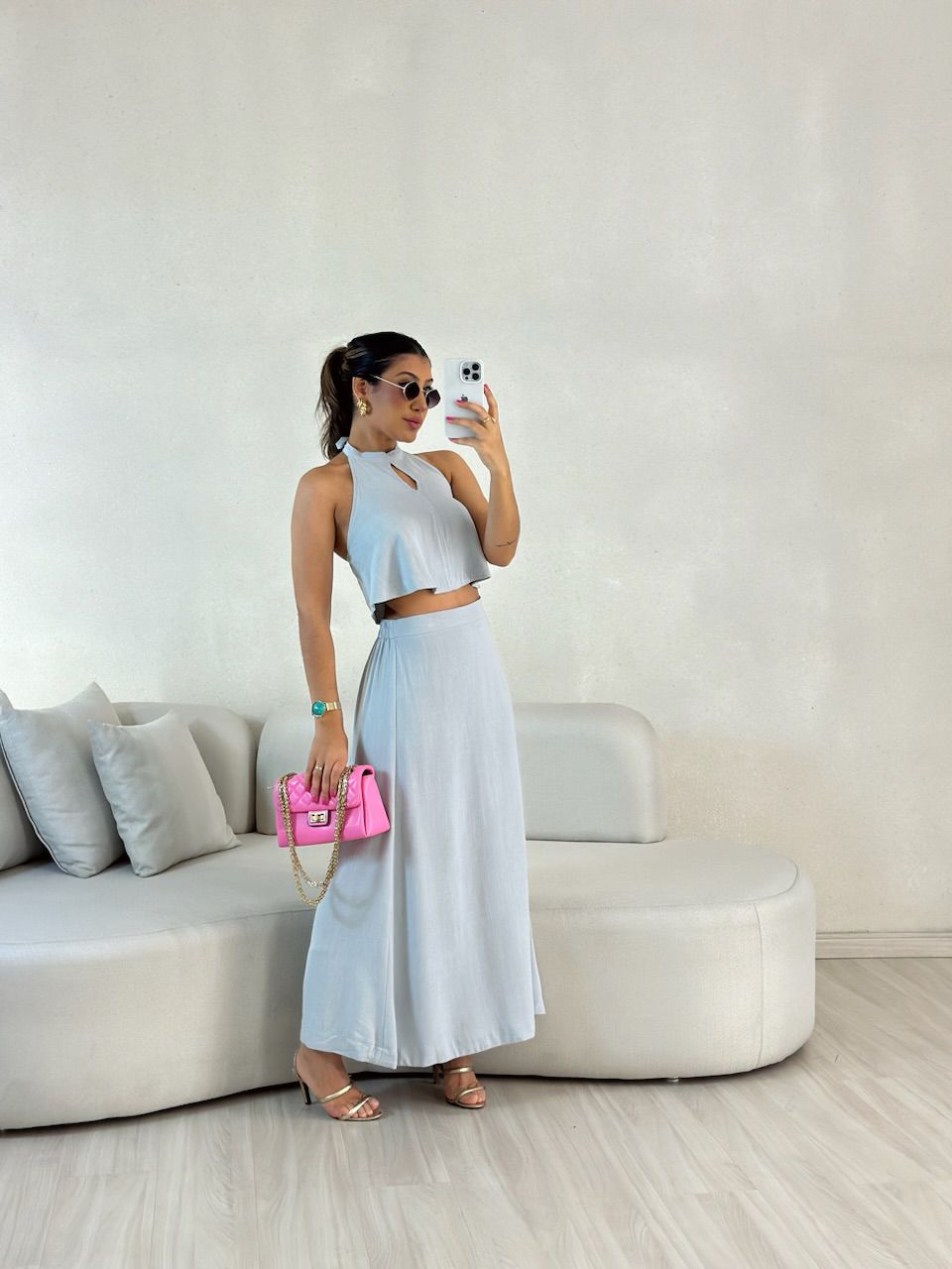 Conjunto De Saia Longa De Linho CONJUNTO LINHO SAIA LONGA CAROLLA