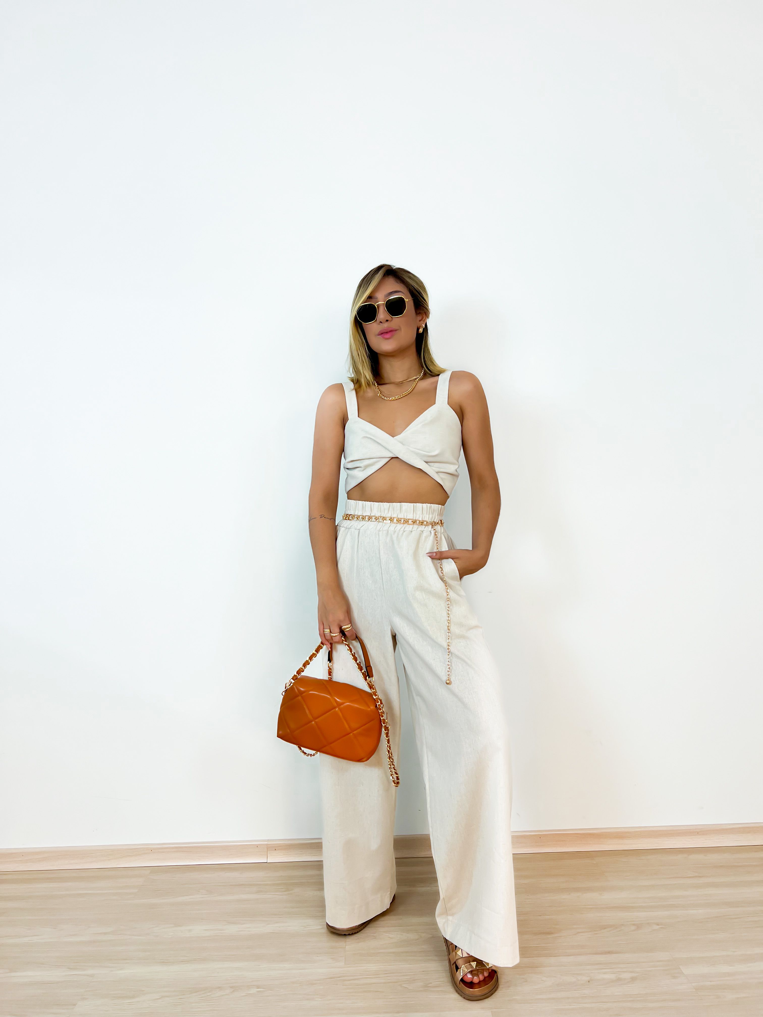 CONJUNTO CRIS Areia CAROLLA FERRARO