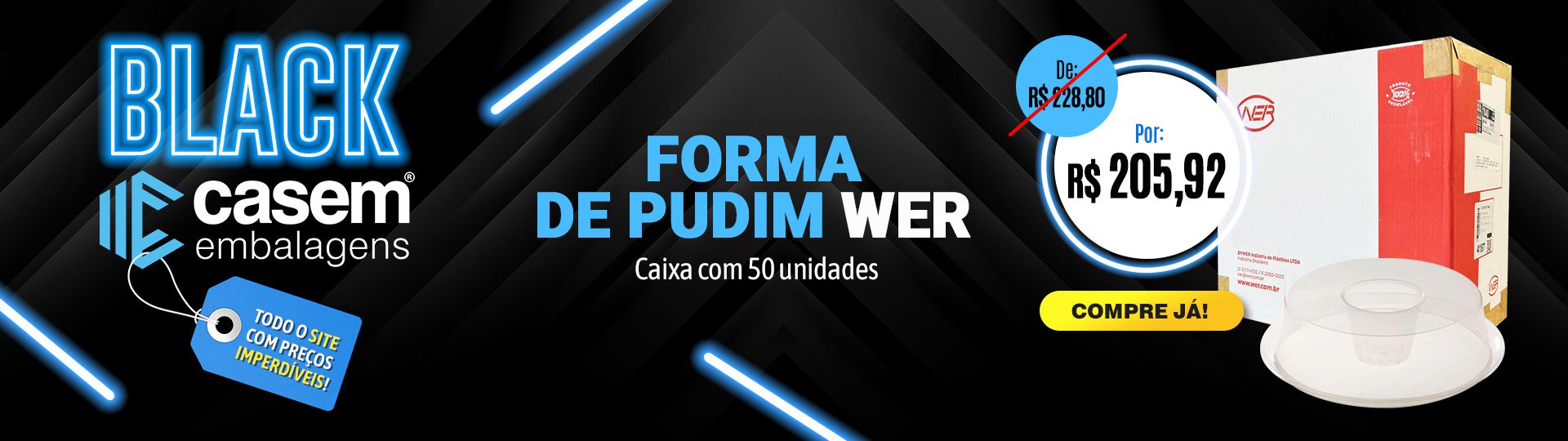 black casem forma de pudim