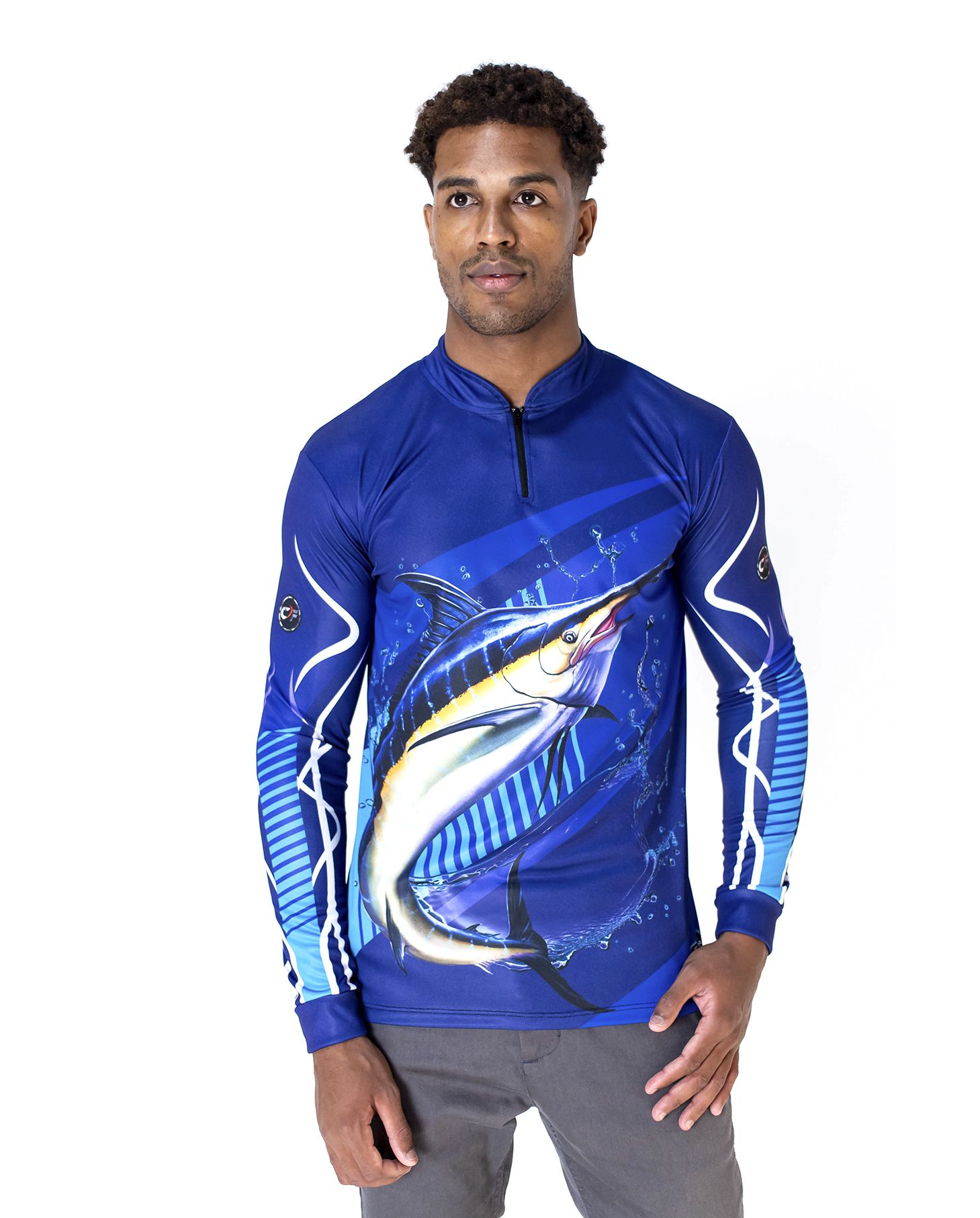CAMISA DE PESCA C.F BRASIL AZUL MARLIM AZUL | CFBRASIL