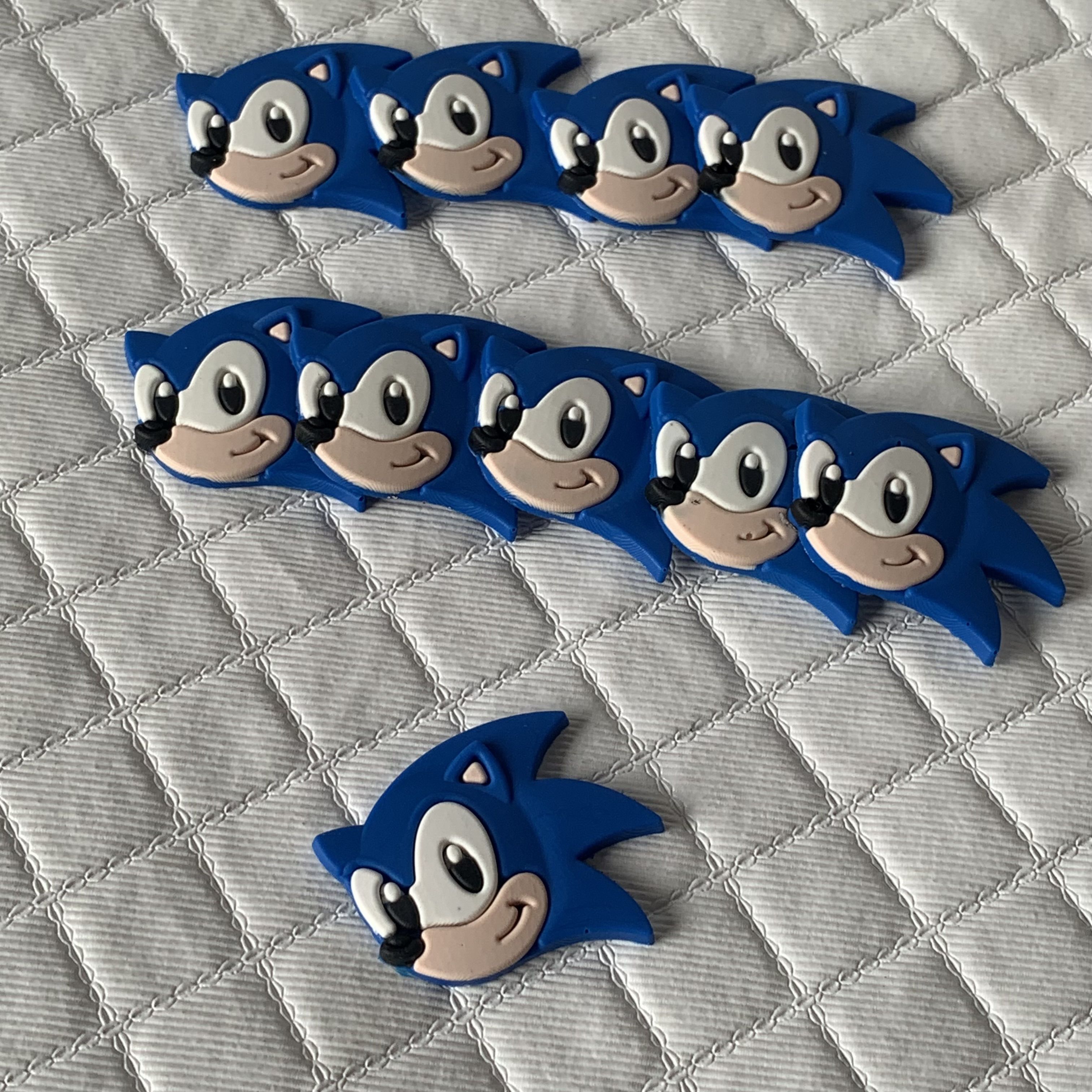 Apliques de Personagens Sonic Emborrachados-pct C/6 Unid