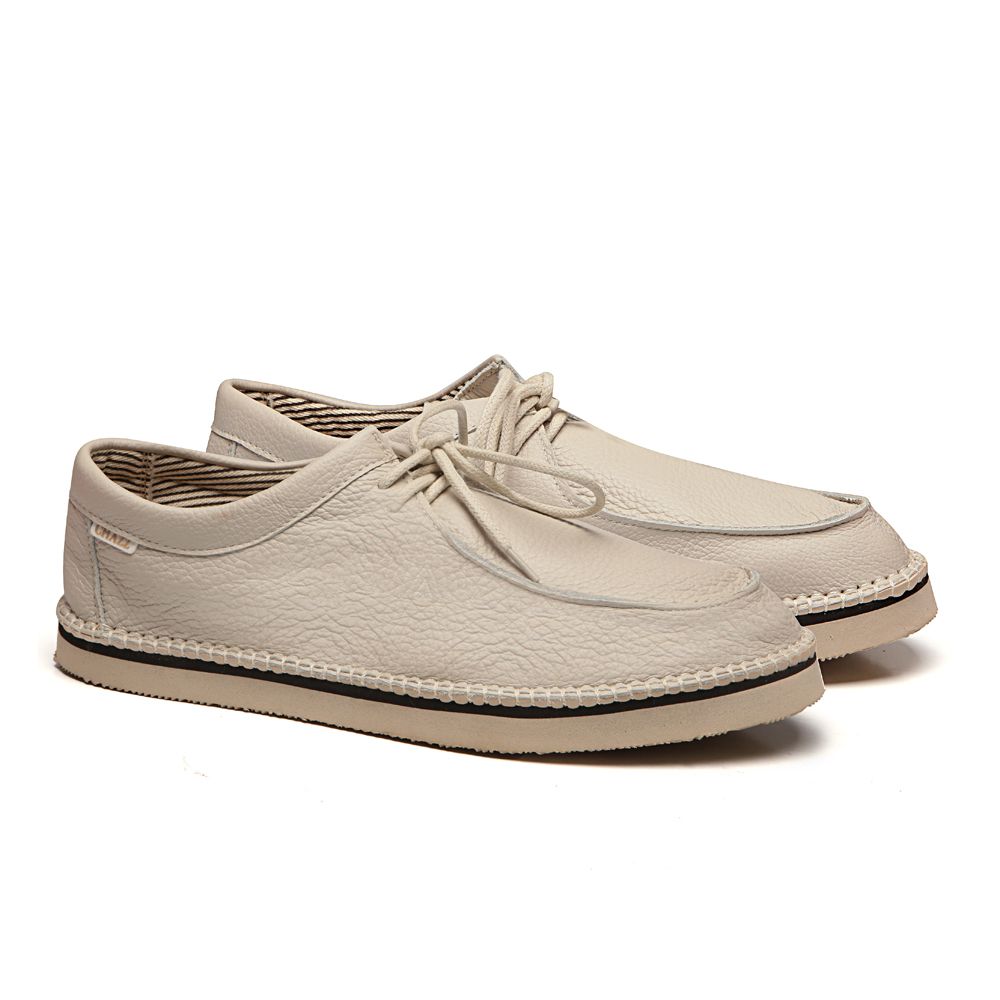 シャレコ　SHARECO tenis espadrille cacareco chazz couro gelo | LOJA CHAZZ