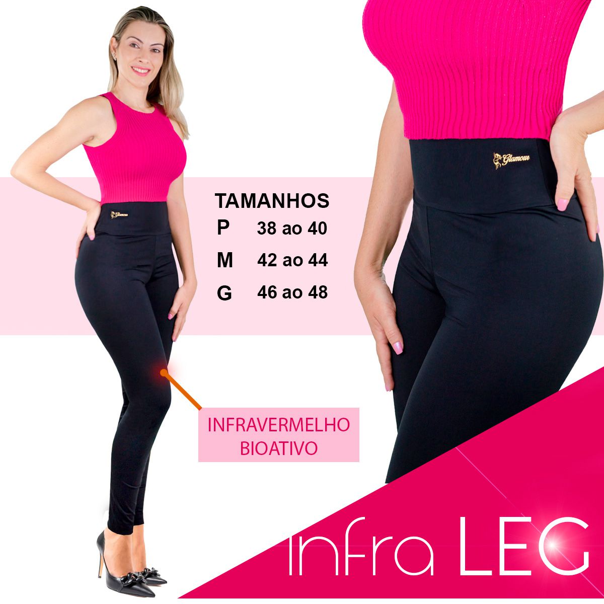 Calça Legging Meia Cinta Academia Romance Fitness Feminino, legging romance  